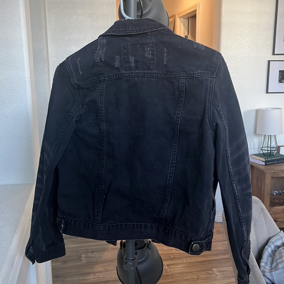 Women’s black Mod Ref denim jacket - Picture 2 of 4